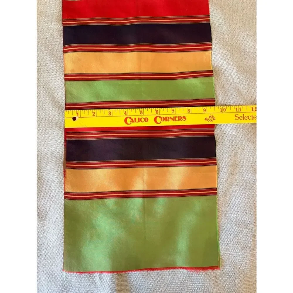 Echo Silk Scarf Italy Striped Satin Men’s Unisex